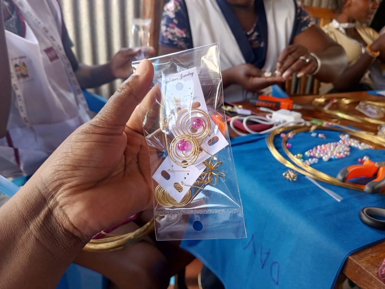 Packaged handmade earrings and wire jewelry products